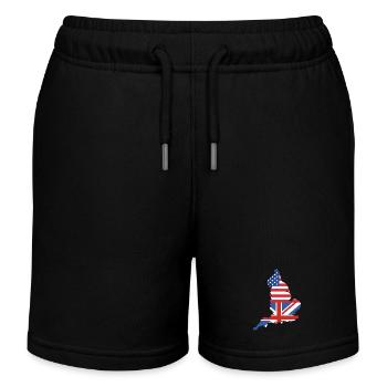England Englisch - Kinder Organic Joggingshorts Mini Bolter von Stanley/Stella - Schwarz - Vorne