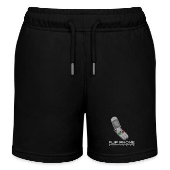 Flip Phone Activate Vintage & retro Old Flip Phone - Kids Organic Sweat Shorts by Stanley/Stella - black - Front