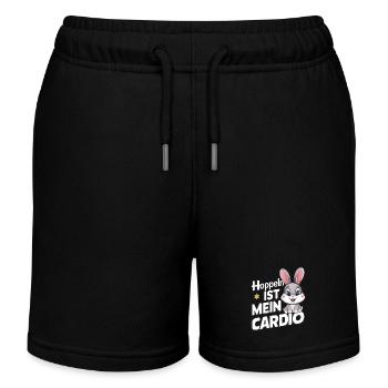 Hase Hasen Kaninchen Haustier - Kinder Organic Joggingshorts Mini Bolter von Stanley/Stella - Schwarz - Vorne