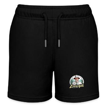 Zoologist Making Sense Of The Wild Animal Lover - Kids Organic Sweat Shorts by Stanley/Stella - black - Front