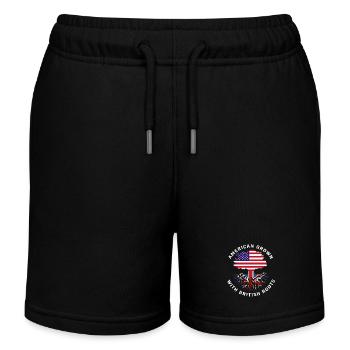 England Englisch - Kinder Organic Joggingshorts Mini Bolter von Stanley/Stella - Schwarz - Vorne