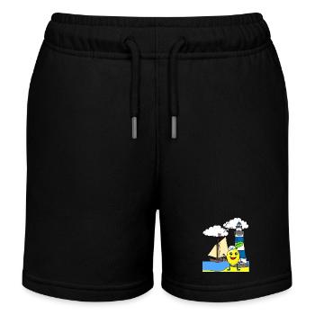 Seemann Zitrone sauer Seefahrt Matrosen Seemänner - Kinder Organic Joggingshorts Mini Bolter von Stanley/Stella - Schwarz - Vorne