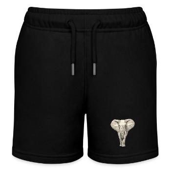 Elephant - Kids Organic Sweat Shorts by Stanley/Stella - black - Front
