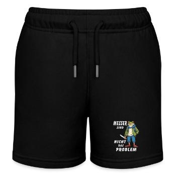 LES COUTEAUX GRENOUILLE NE SONT PAS LE PROBLÈME - Short de jogging enfant bio Stanley/Stella - noir - Devant