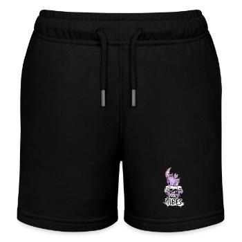 Mystische Katze und Totenschädel Halloween Design - Kinder Organic Joggingshorts Mini Bolter von Stanley/Stella - Schwarz - Vorne