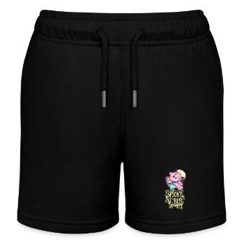 Teddybär mit Sarg und Mond Halloween Design - Kinder Organic Joggingshorts Mini Bolter von Stanley/Stella - Schwarz - Vorne