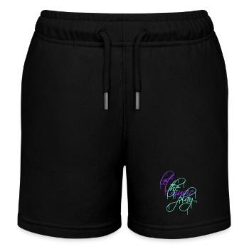Let The Music Play Graffiti Drop Music Play - Kids Organic Sweat Shorts by Stanley/Stella - black - Front