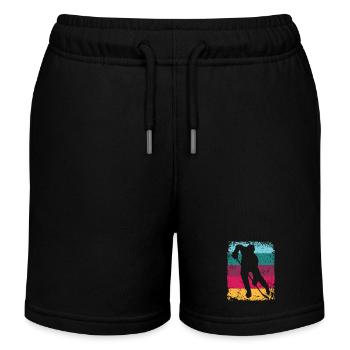 Joueurs de hockey sur glace Vintage Hockey sur glace - Short de jogging enfant bio Stanley/Stella - noir - Devant
