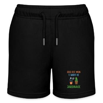 Ceci est mon tshirt de jardinage jardin - Short de jogging enfant bio Stanley/Stella - noir - Devant