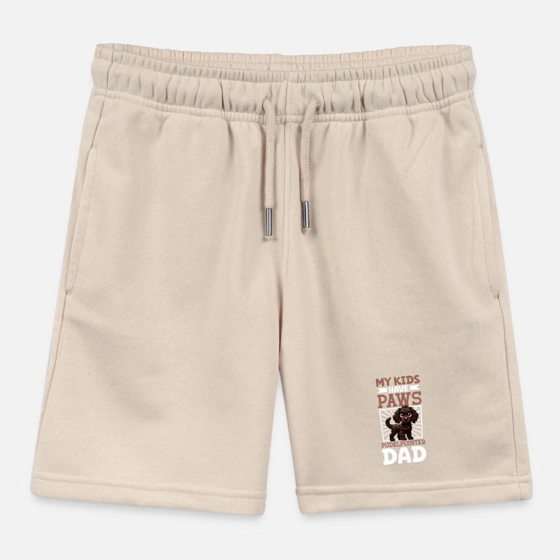 Poodle Pointer Dad Kids Organic Sweat Shorts by Stanley/Stella