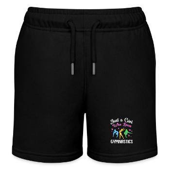 Athlétisme - Short de jogging enfant bio Stanley/Stella - noir - Devant