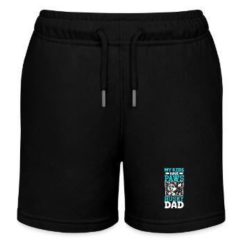 Sibirischer Husky Papa - Kinder Organic Joggingshorts Mini Bolter von Stanley/Stella - Schwarz - Vorne