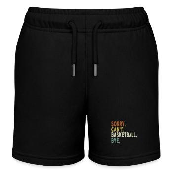 Sorry Can't Basketball Bye - Kids Organic Sweat Shorts by Stanley/Stella - black - Front