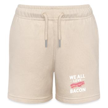 Bacon Breakfast Bacon - Kids Organic Sweat Shorts by Stanley/Stella - soft Ecru - Front
