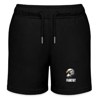 Frankfurt Adlerkopf FFM Ultras Stolz - Kinder Organic Joggingshorts Mini Bolter von Stanley/Stella - Schwarz - Vorne
