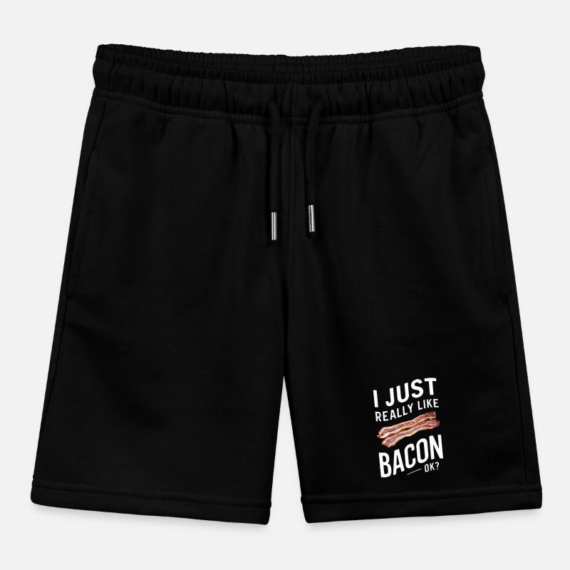 Bacon Breakfast Bacon Kids Organic Sweat Shorts by Stanley/Stella