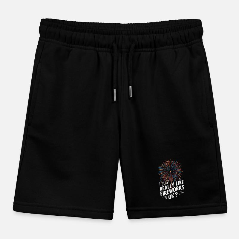 Pyrotechnics Fireworks Pyrotechnics Kids Organic Sweat Shorts by Stanley/Stella