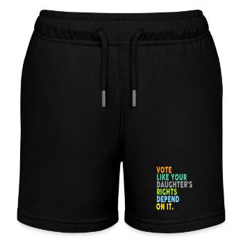 Vote Like Your Daughter's Rights Depend On It - Kinder Organic Joggingshorts Mini Bolter von Stanley/Stella - Schwarz - Vorne