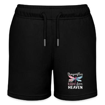 Libelle Libellen Insekten Natur - Kinder Organic Joggingshorts Mini Bolter von Stanley/Stella - Schwarz - Vorne