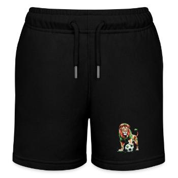 Lion Football Coloré Italie Animal Design Imprimer - Short de jogging enfant bio Stanley/Stella - noir - Devant