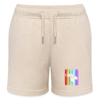 Weißer Tiger - Kinder Organic Joggingshorts Mini Bolter von Stanley/Stella - Natur - Vorne