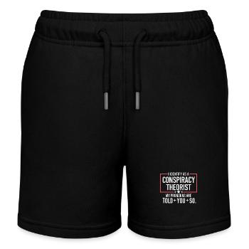 Verschwörungstheoretiker Verschwörungstheorie - Kinder Organic Joggingshorts Mini Bolter von Stanley/Stella - Schwarz - Vorne