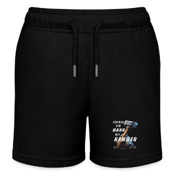 JE SUIS UN HOMME AVEC UN MARTEAU - Short de jogging enfant bio Stanley/Stella - noir - Devant