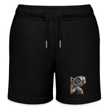 Tortue marine - Short de jogging enfant bio Stanley/Stella - noir - Devant