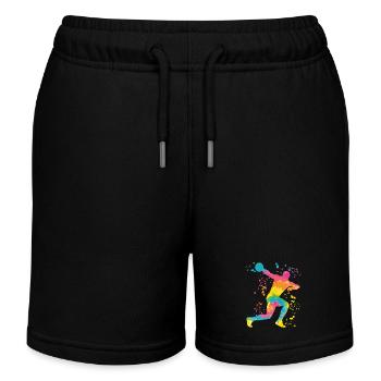 Lanceur de disque Lancer de disque Colorsplash - Short de jogging enfant bio Stanley/Stella - noir - Devant