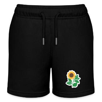 Sonnenblume - Kinder Organic Joggingshorts Mini Bolter von Stanley/Stella - Schwarz - Vorne