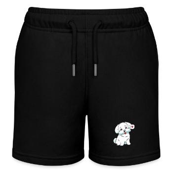 Chien maltais - Short de jogging enfant bio Stanley/Stella - noir - Devant