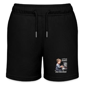 PIANO BOY LITTLE HANDS BIG SOUNDS - Kinder Organic Joggingshorts Mini Bolter von Stanley/Stella - Schwarz - Vorne