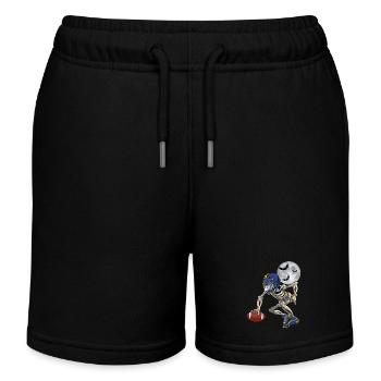 Drôle Squelette Jouant Au Football Joyeux Halloween - Short de jogging enfant bio Stanley/Stella - noir - Devant