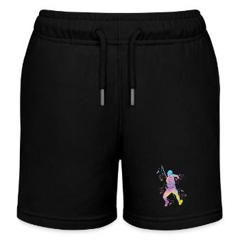 Javelin Throw Colorsplash Javelin Throw - Kids Organic Sweat Shorts by Stanley/Stella - black - Front