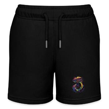 Schlange - Kinder Organic Joggingshorts Mini Bolter von Stanley/Stella - Schwarz - Vorne