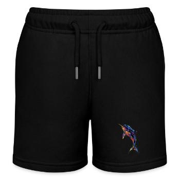 Narwhal - Kids Organic Sweat Shorts by Stanley/Stella - black - Front