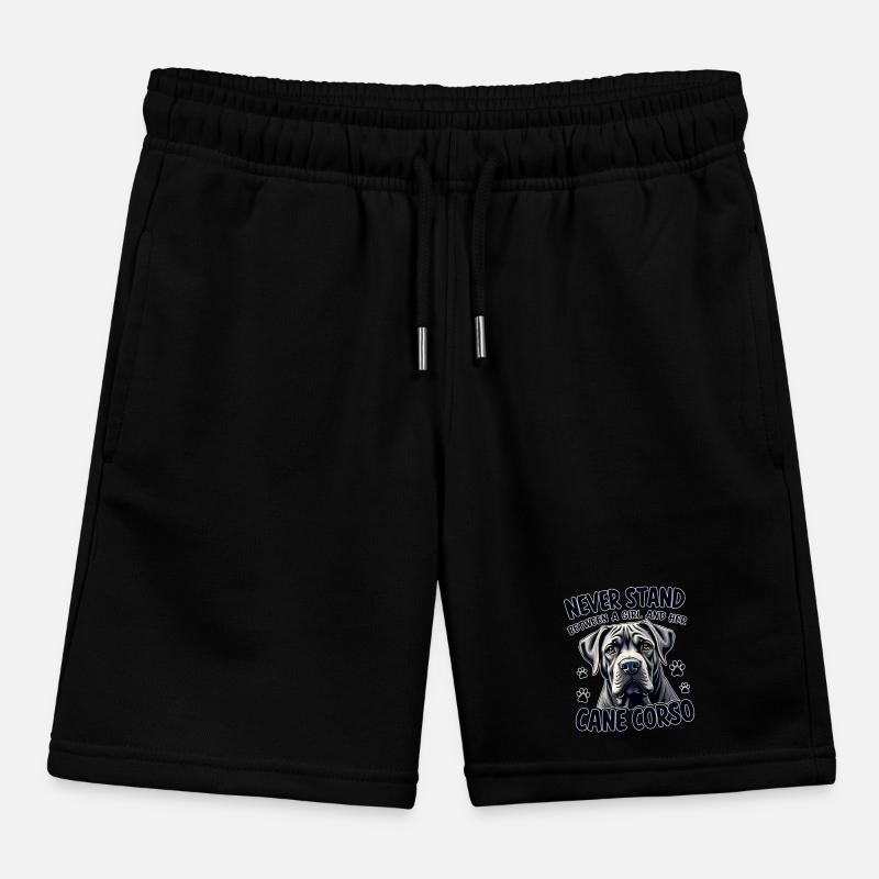 Cane Corso Italiano Funny Cane Corso Gift Kids Organic Sweat Shorts by Stanley/Stella