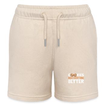 Cookies Cookie Biscuits Biscuits Chocolate - Kids Organic Sweat Shorts by Stanley/Stella - soft Ecru - Front