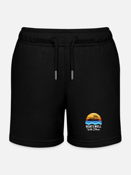 Pontonboot Boot Boote - Kinder Organic Joggingshorts Mini Bolter von Stanley/Stella - Schwarz