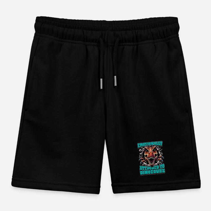 Paleontology Emotionally Attached Fossil Collector Kids Organic Sweat Shorts by Stanley/Stella
