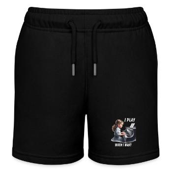 PIANO I PLAY WHEN I WANT - Kinder Organic Joggingshorts Mini Bolter von Stanley/Stella - Schwarz - Vorne
