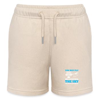 Air traffic controller - Kids Organic Sweat Shorts by Stanley/Stella - soft Ecru - Front