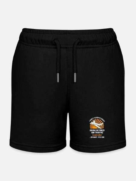 Fluglotse - Kinder Organic Joggingshorts Mini Bolter von Stanley/Stella - Schwarz