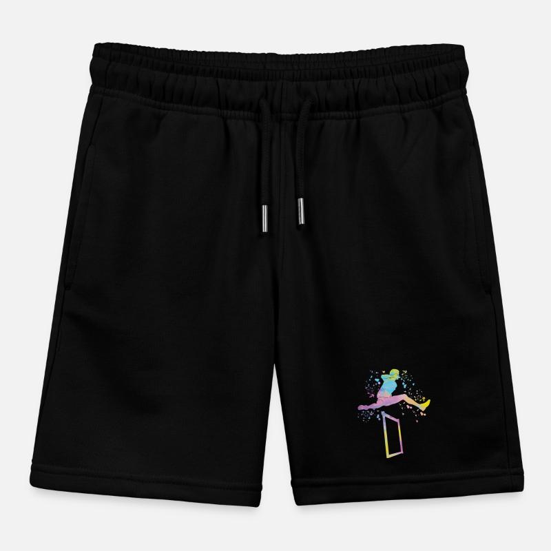 Course de haies Course d’obstacles Courses de haies pour enfants Short de jogging enfant bio Stanley/Stella