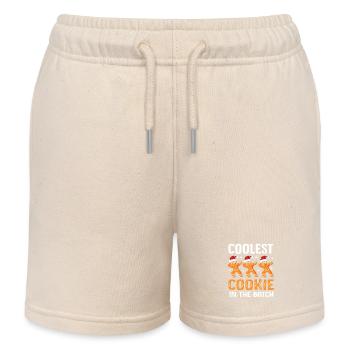 Gingerbread Man Gingerbread Heart Gingerbread Snacking - Kids Organic Sweat Shorts by Stanley/Stella - soft Ecru - Front