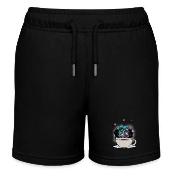 Coffee Coffee Cup Caffeine - Kids Organic Sweat Shorts by Stanley/Stella - black - Front