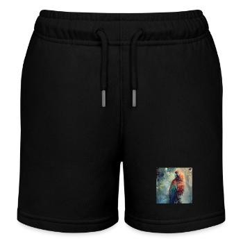Perroquet - Short de jogging enfant bio Stanley/Stella - noir - Devant