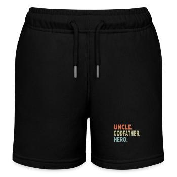 Onkel Pate Held - Kinder Organic Joggingshorts Mini Bolter von Stanley/Stella - Schwarz - Vorne