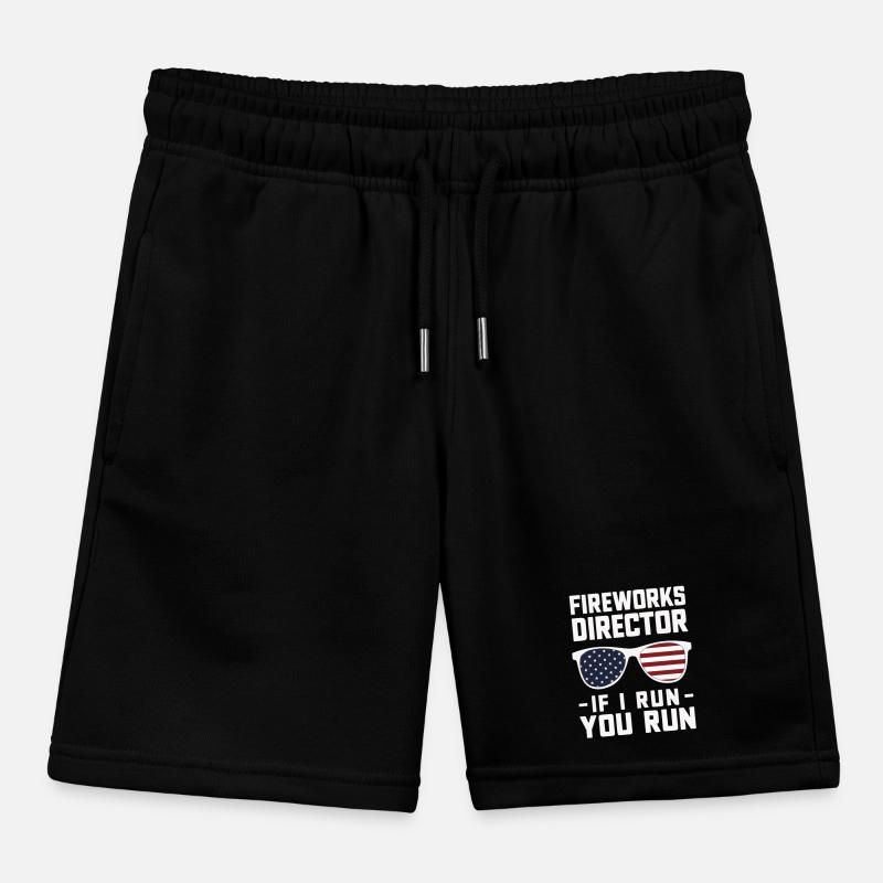 Pyrotechnics Fireworks Pyrotechnics Kids Organic Sweat Shorts by Stanley/Stella