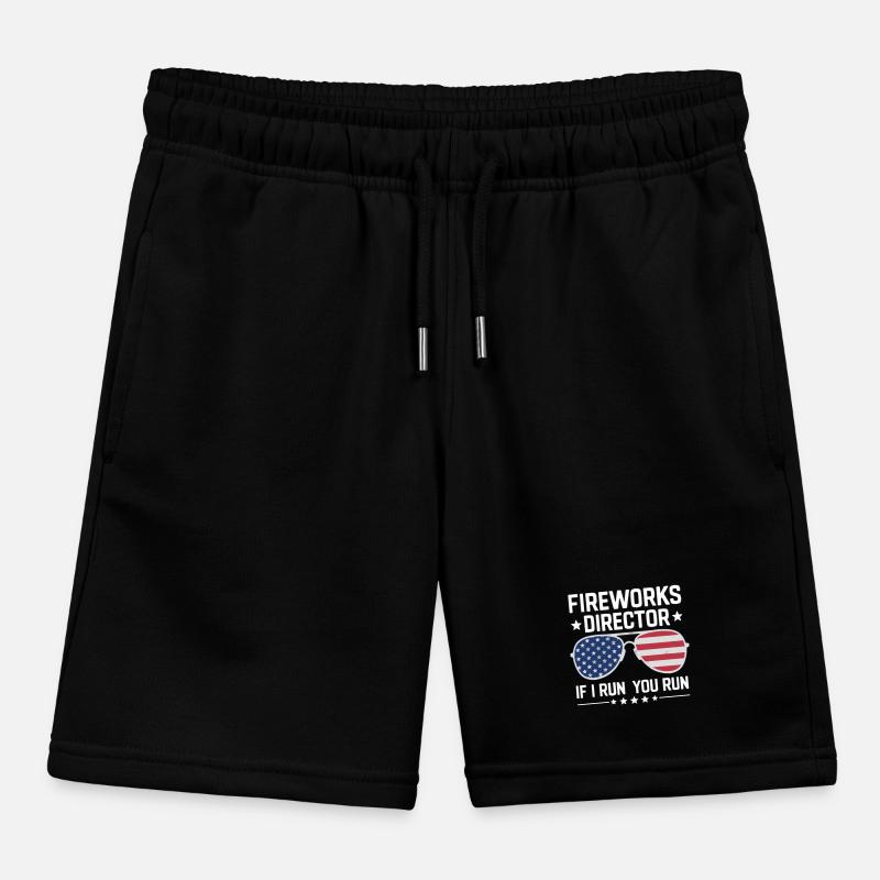 Pyrotechnics Fireworks Pyrotechnics Kids Organic Sweat Shorts by Stanley/Stella